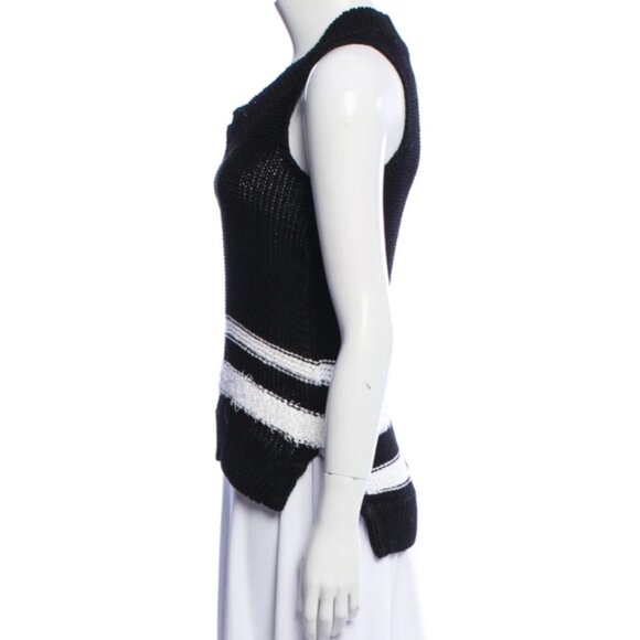 RAG BONE'DINA STRIPE CHUNKY KNIT SLEEVELESS TOP - Picture 8 of 15